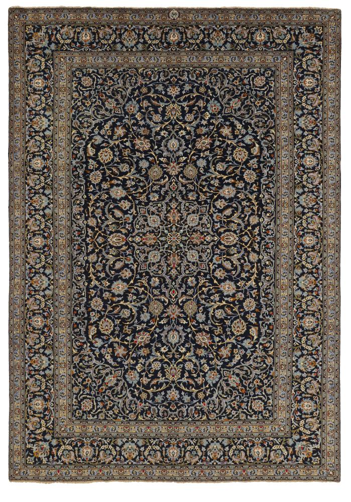 Persisk tæppe Keshan 346x242 346x242, Persisk tæppe Knyttet i hånden