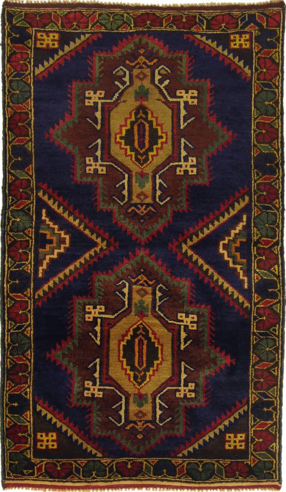 Tapis afghan Baloutche 126x81 126x81, Tapis persan Noué à la main