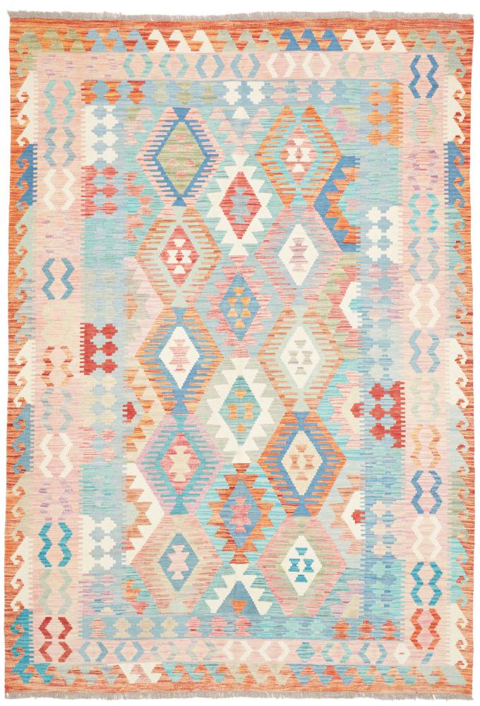 Afghan rug Kilim Afghan 8'2"x5'7" 8'2"x5'7", Persian rug Handwoven
