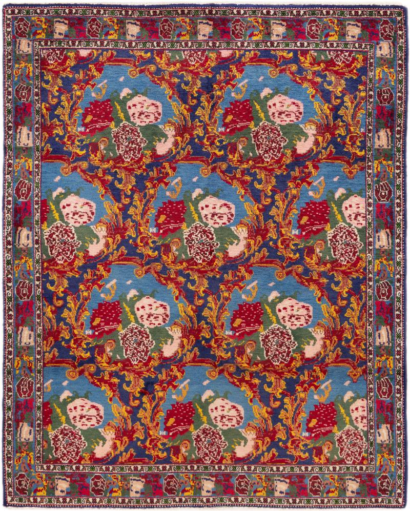 Tapis persan Senneh 156x123 156x123, Tapis persan Noué à la main