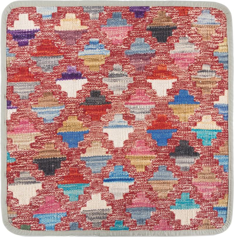 Afghan rug Kilim Afghan Cushion Cover 45x45 45x45, Persian Rug Knotted by hand