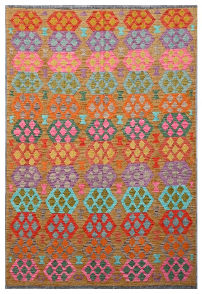 Afghan rug Kilim Afghan 8'2"x5'8" 8'2"x5'8", Persian Rug Woven by hand