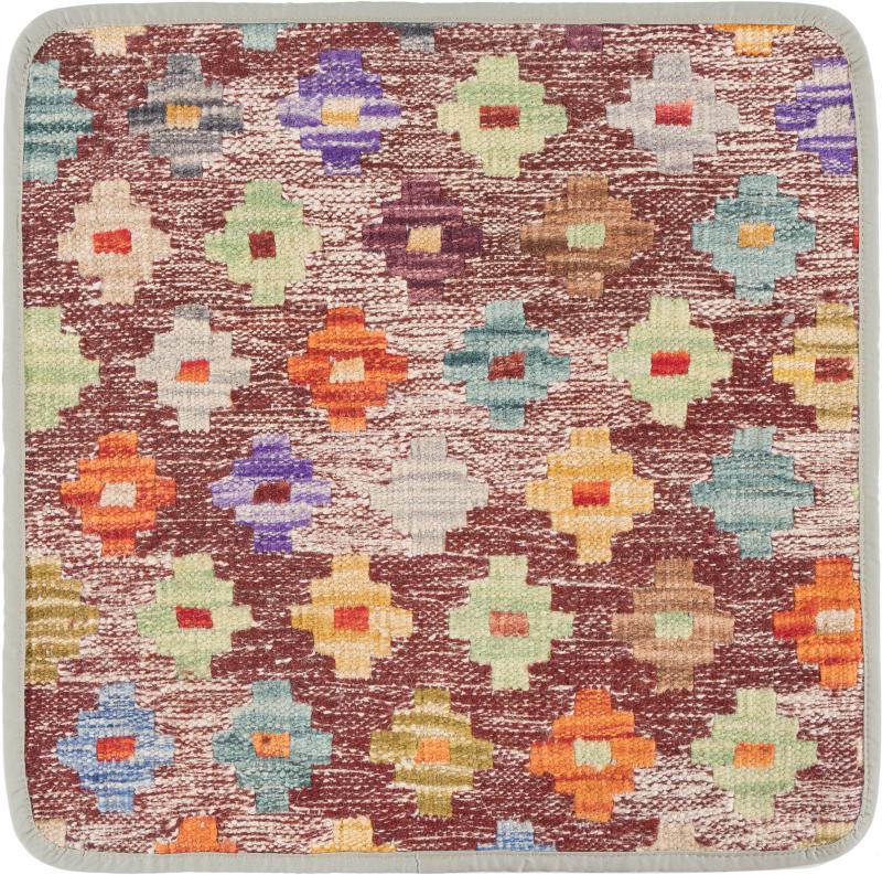 Afghan rug Kilim Afghan Cushion Cover 45x45 45x45, Persian Rug Knotted by hand