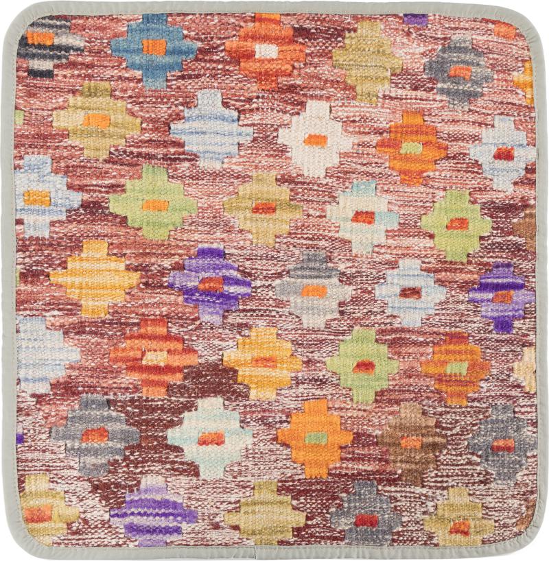 Afghan rug Kilim Afghan Cushion Cover 45x45 45x45, Persian Rug Knotted by hand