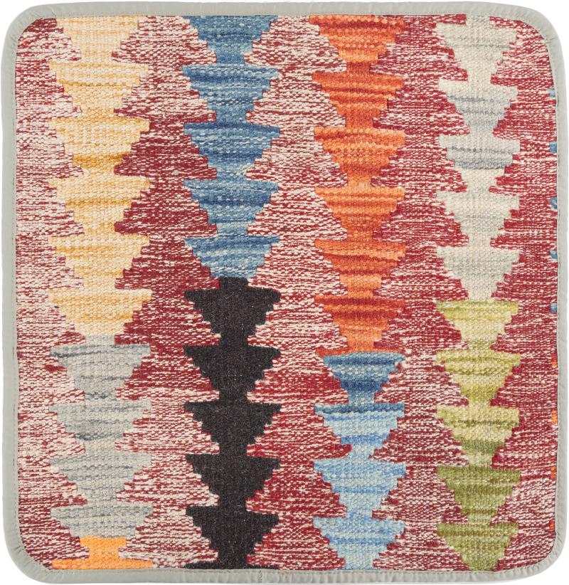 Afghan rug Kilim Afghan Cushion Cover 45x45 45x45, Persian Rug Knotted by hand