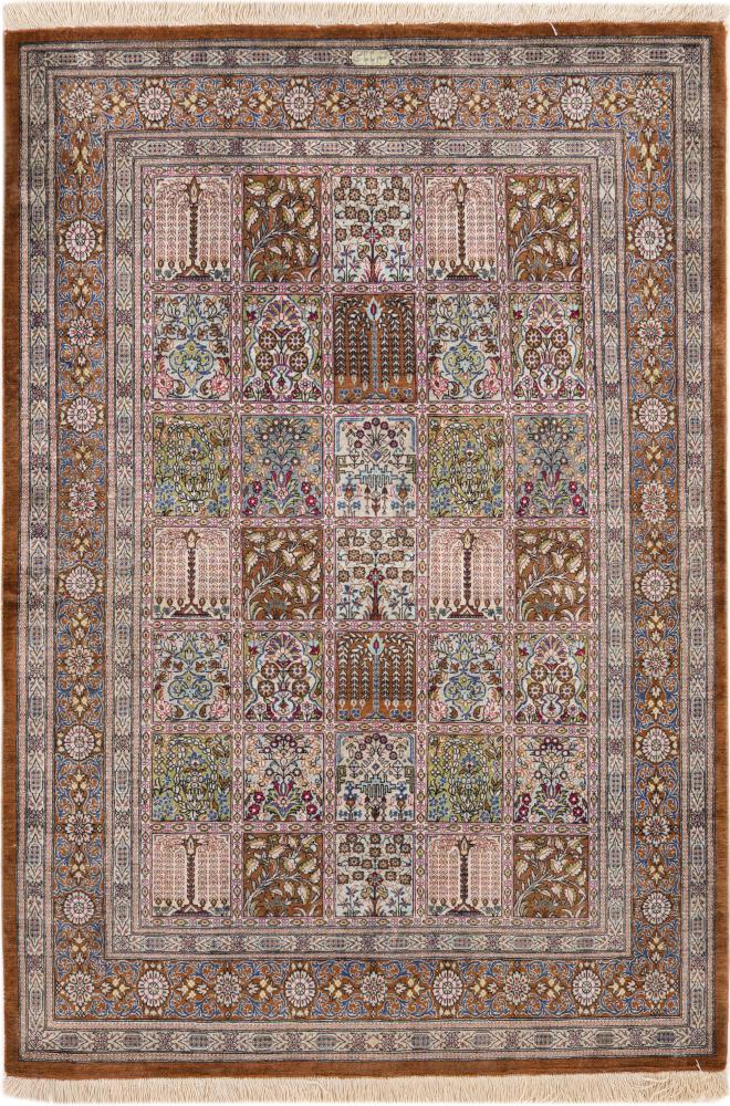 Alfombra persa Ghom de Seda 143x98 143x98, Alfombra persa Anudado a mano