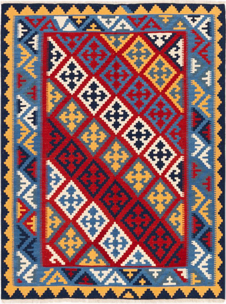 Alfombra persa Kilim Fars Ghashghai 197x151 197x151, Alfombra persa Tejido a mano