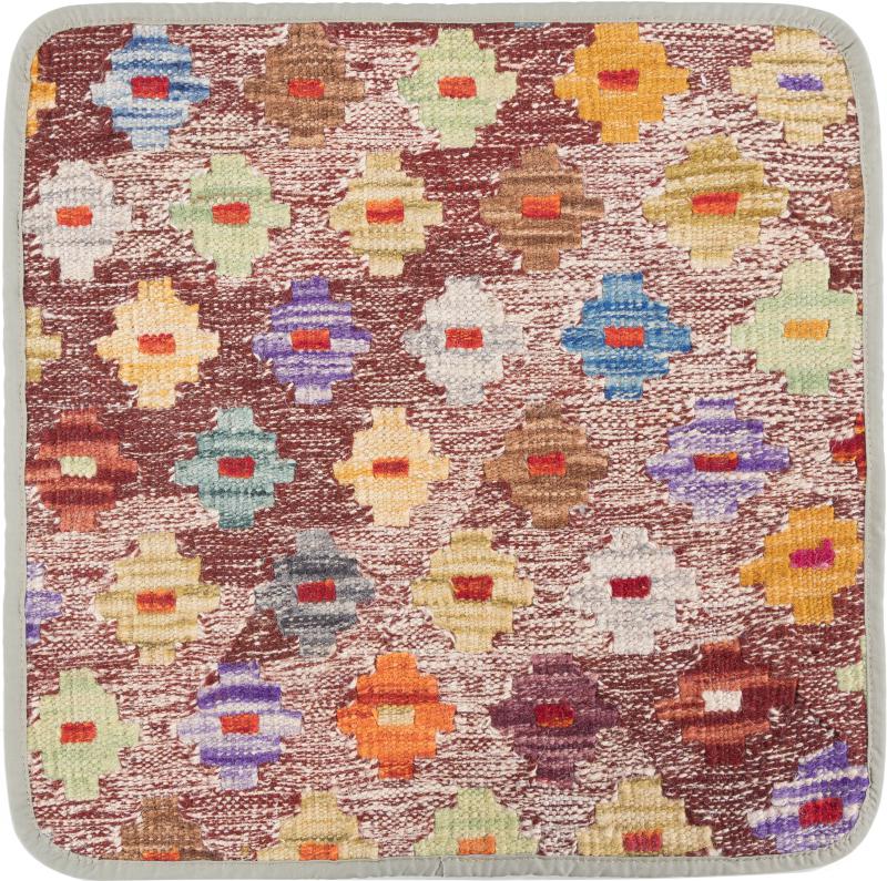 Afghan rug Kilim Afghan Cushion Cover 45x45 45x45, Persian Rug Knotted by hand