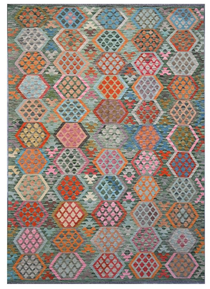 Afghan rug Kilim Afghan 10'0"x6'11" 10'0"x6'11", Persian Rug Woven by hand