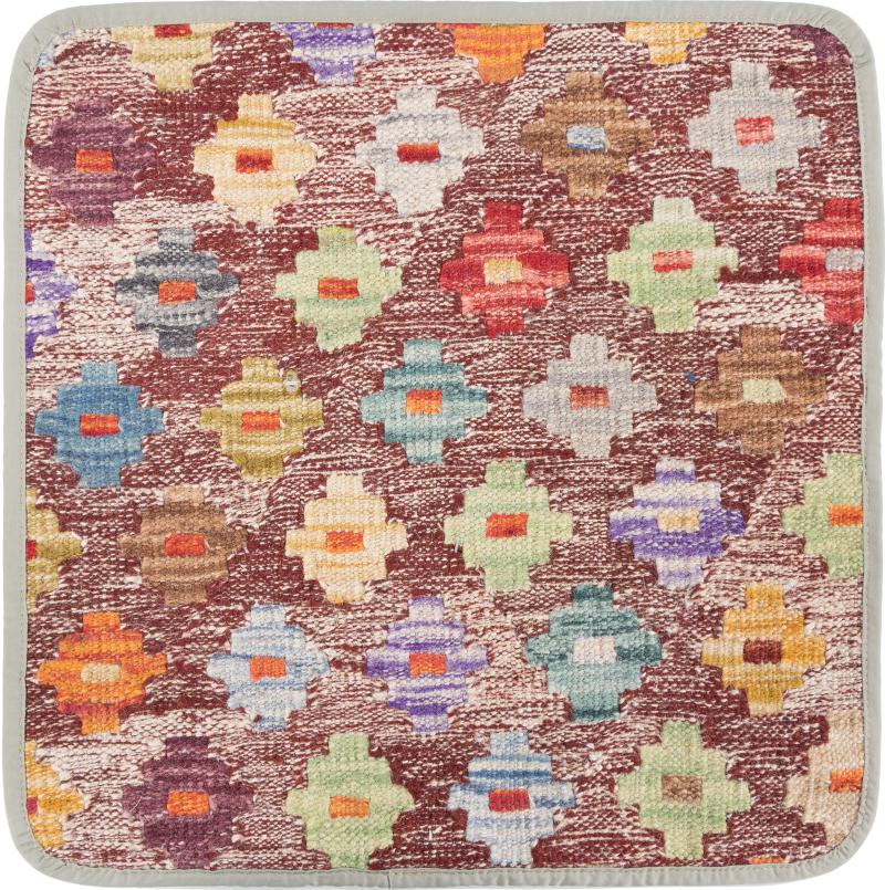 Afghan rug Kilim Afghan Cushion Cover 45x45 45x45, Persian Rug Knotted by hand