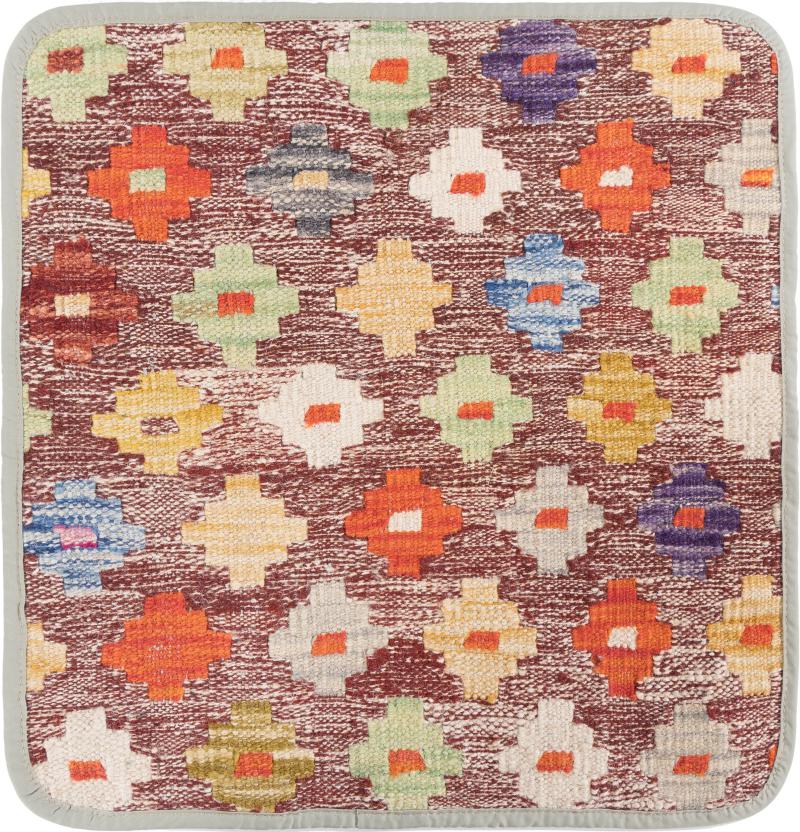 Afghan rug Kilim Afghan Cushion Cover 45x45 45x45, Persian Rug Knotted by hand