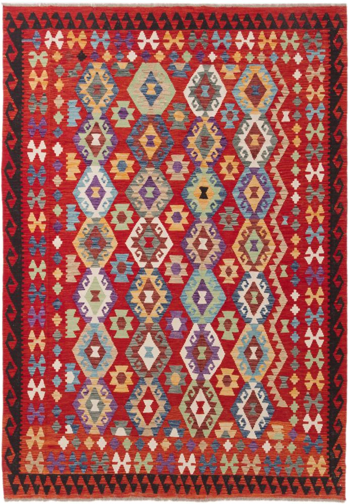 Tapis afghan Kilim Afghan 290x202 290x202, Tapis persan Tissé à la main