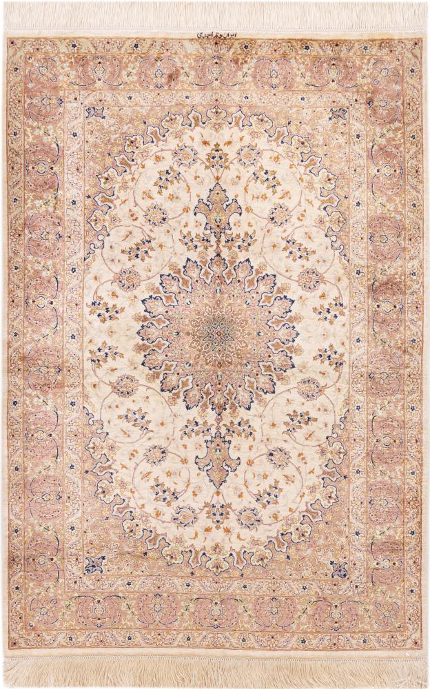 Alfombra persa Ghom de Seda 148x100 148x100, Alfombra persa Anudado a mano