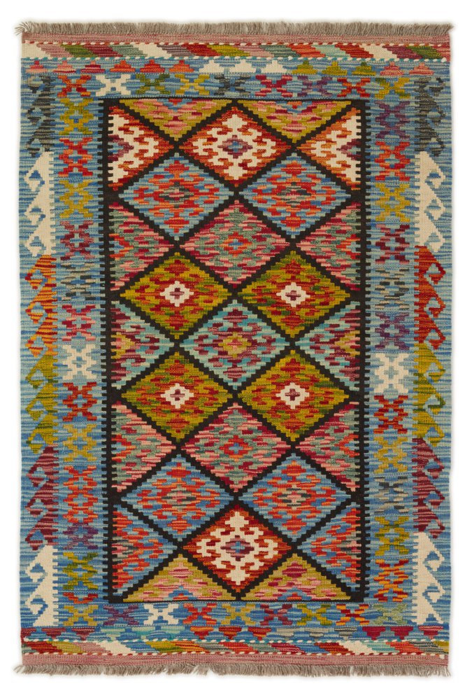 Tapis afghan Kilim Afghan 147x101 147x101, Tapis persan Tissé à la main
