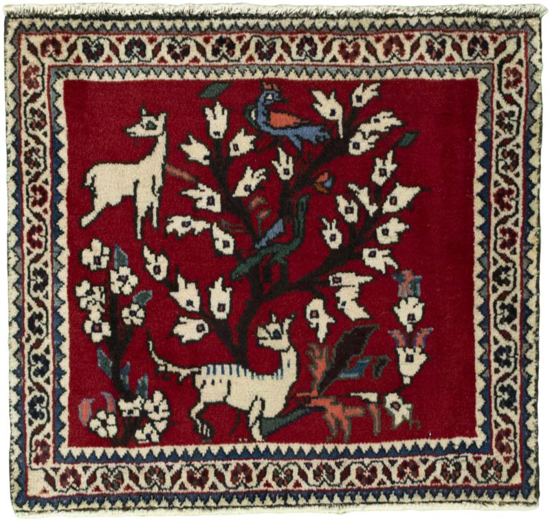 Persian Rug Shiraz 61x64 61x64, Persian Rug Knotted by hand