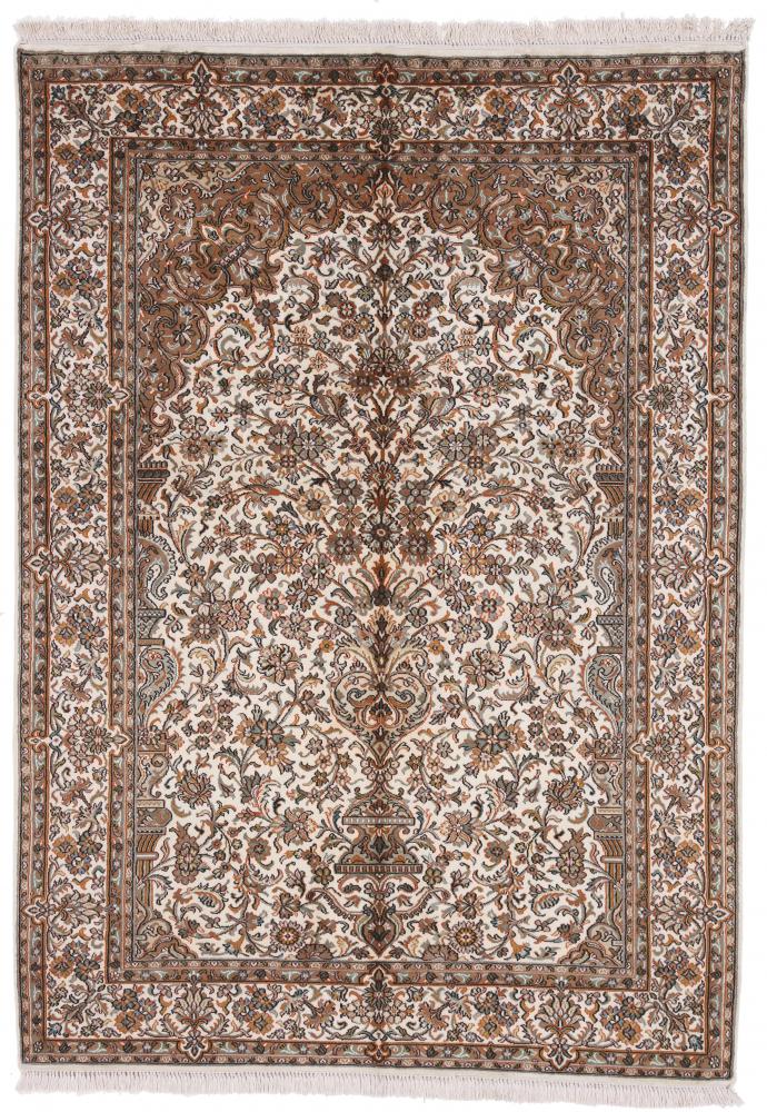 Tapete indiano Kashmir Seda 186x131 186x131, Tapete persa Atado à mão