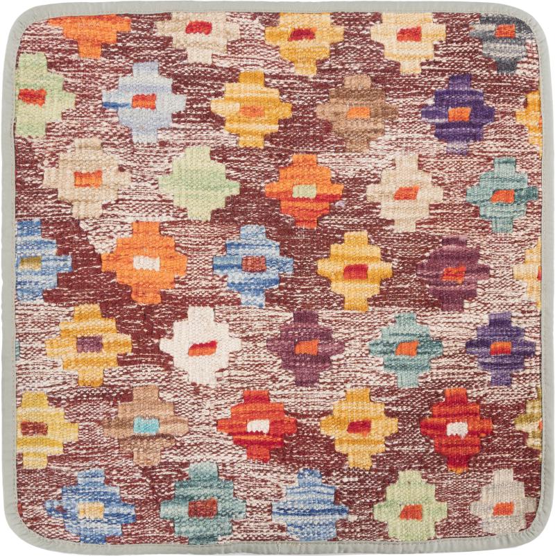 Afghanska mattan Kilim Afghan Kuddfodral 45x45 45x45, Persisk matta Knuten för hand