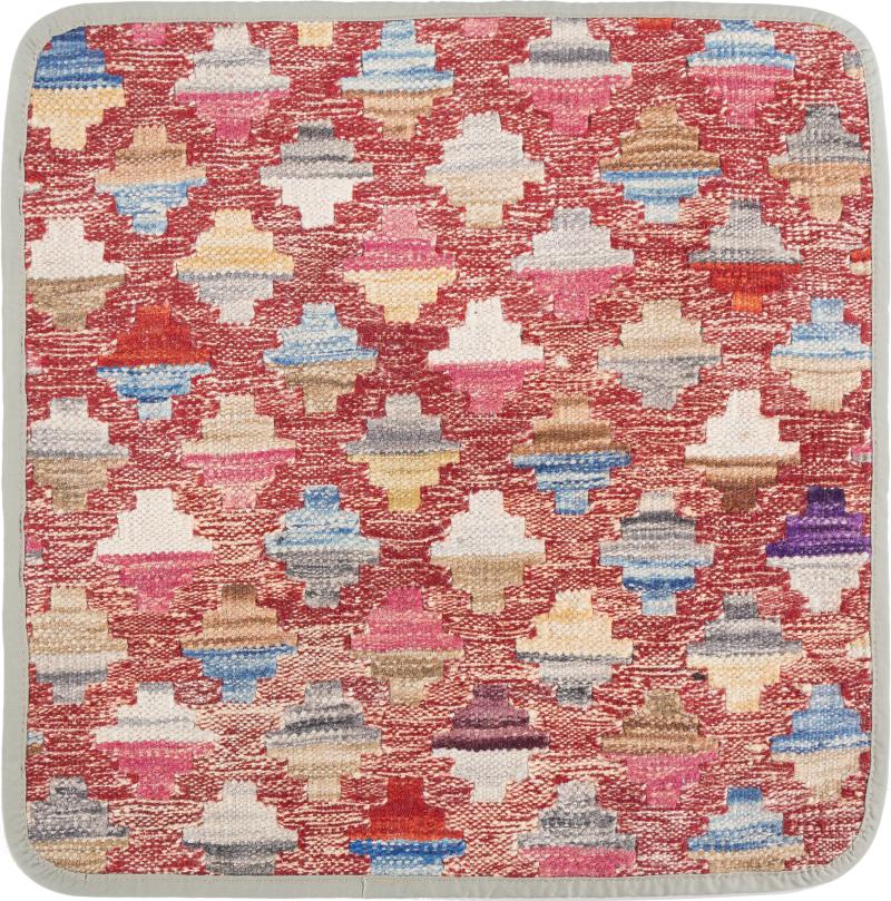 Afghan rug Kilim Afghan Cushion Cover 45x45 45x45, Persian Rug Knotted by hand