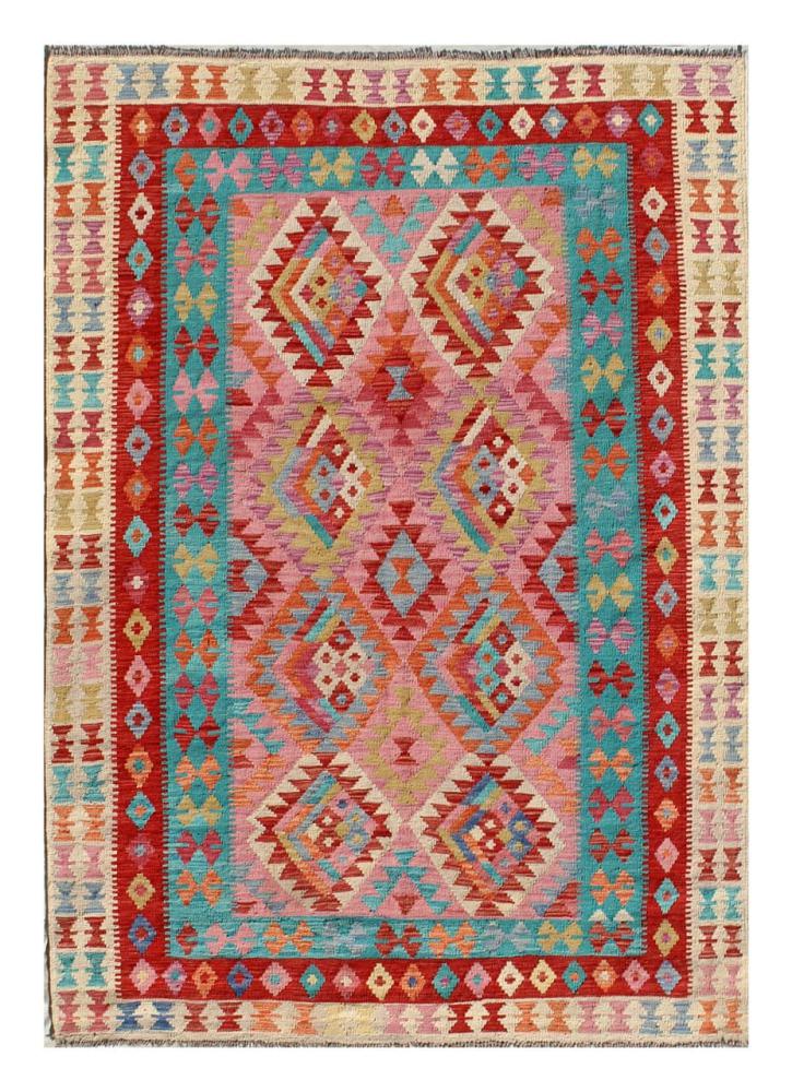 Afghan rug Kilim Afghan 7'9"x5'7" 7'9"x5'7", Persian Rug Woven by hand