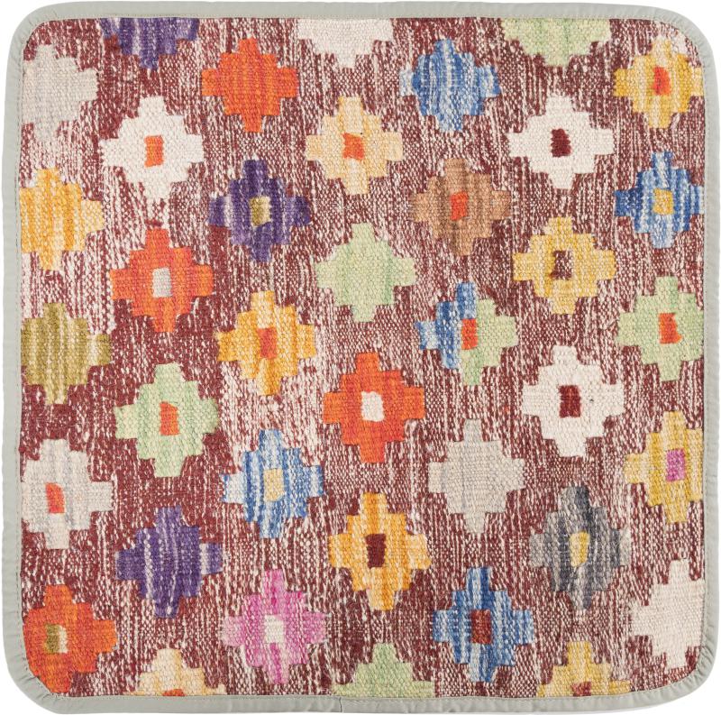 Afghan rug Kilim Afghan Cushion Cover 45x45 45x45, Persian Rug Knotted by hand