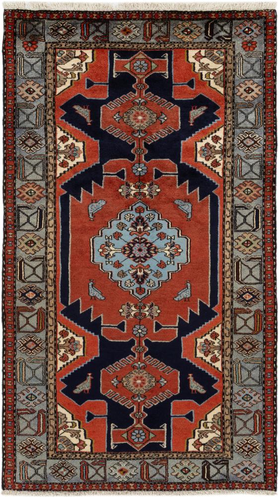 Persisk tæppe Khamseh 219x128 219x128, Persisk tæppe Knyttet i hånden