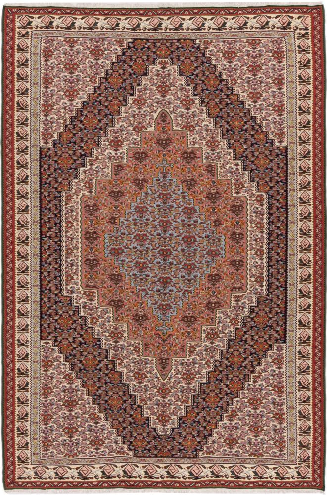 Tapete persa Kilim Senneh 306x206 306x206, Tapete persa Atado à mão