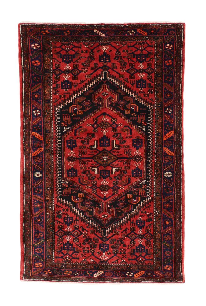Tapis persan Khamseh 216x135 216x135, Tapis persan Noué à la main