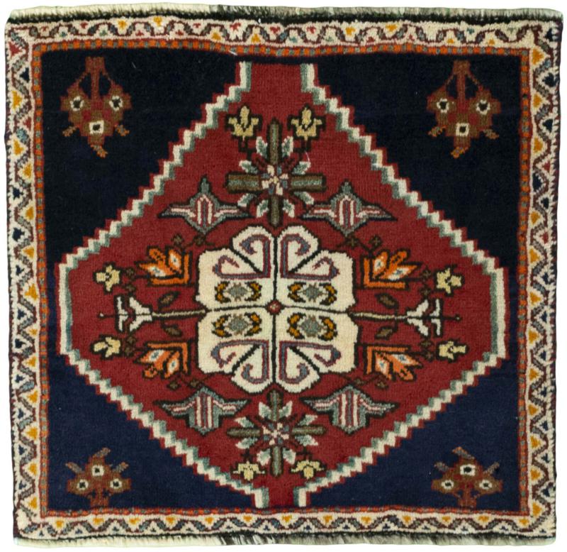 Tapis persan Shiraz 51x57 51x57, Tapis persan Noué à la main