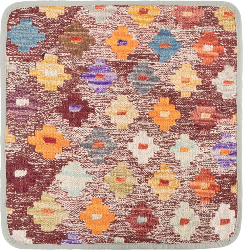 Afghan rug Kilim Afghan Cushion Cover 45x45 45x45, Persian Rug Knotted by hand