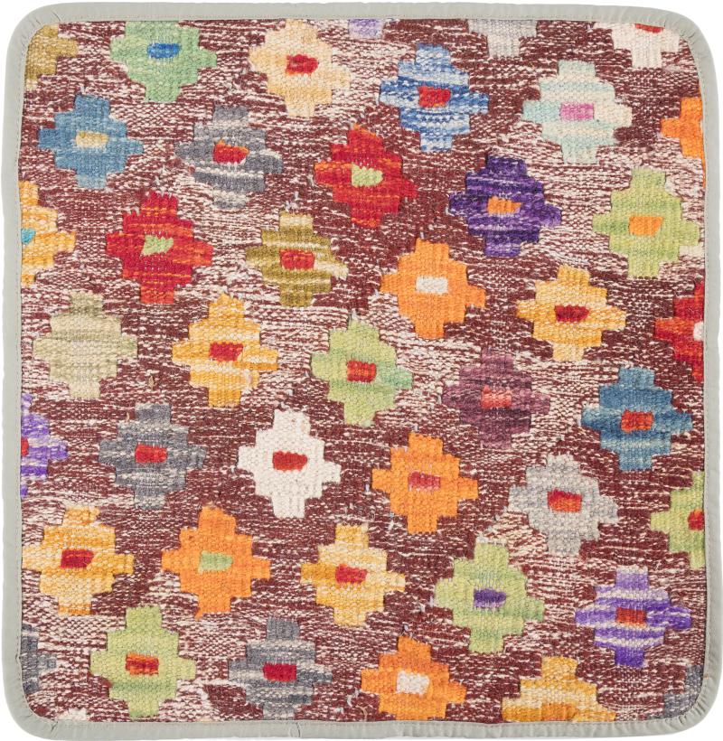 Afghanischer Teppich Kelim Afghan Kissenbezug 1'6"x1'6" 1'6"x1'6", Perserteppich Handgeknüpft