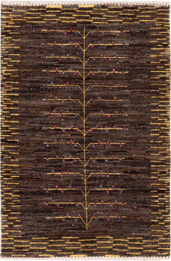 Tapete persa Persa Gabbeh Loribaft Tabiibaft 87x61 87x61, Tapete persa Atado à mão