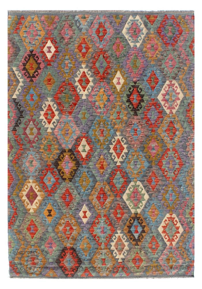 Afghan rug Kilim Afghan 8'0"x6'0" 8'0"x6'0", Persian Rug Woven by hand