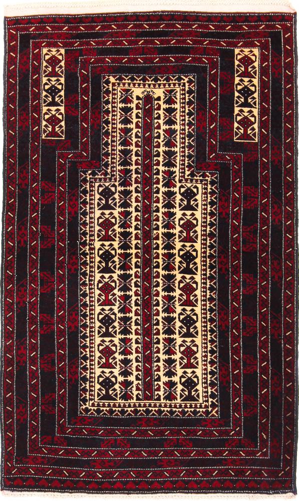 Afghan rug Baluch Old 157x93 157x93, Persian Rug Knotted by hand
