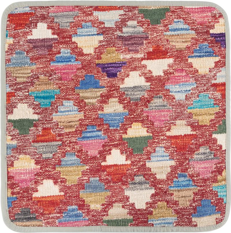 Afghan rug Kilim Afghan Cushion Cover 45x45 45x45, Persian Rug Knotted by hand