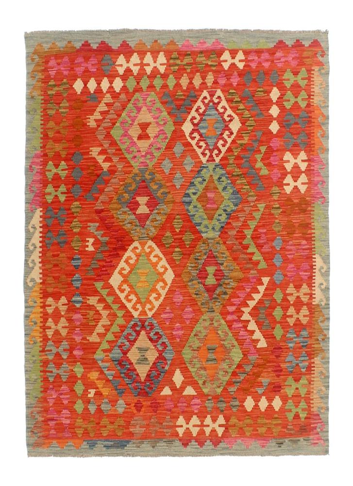 Afghan rug Kilim Afghan 6'11"x5'0" 6'11"x5'0", Persian Rug Woven by hand