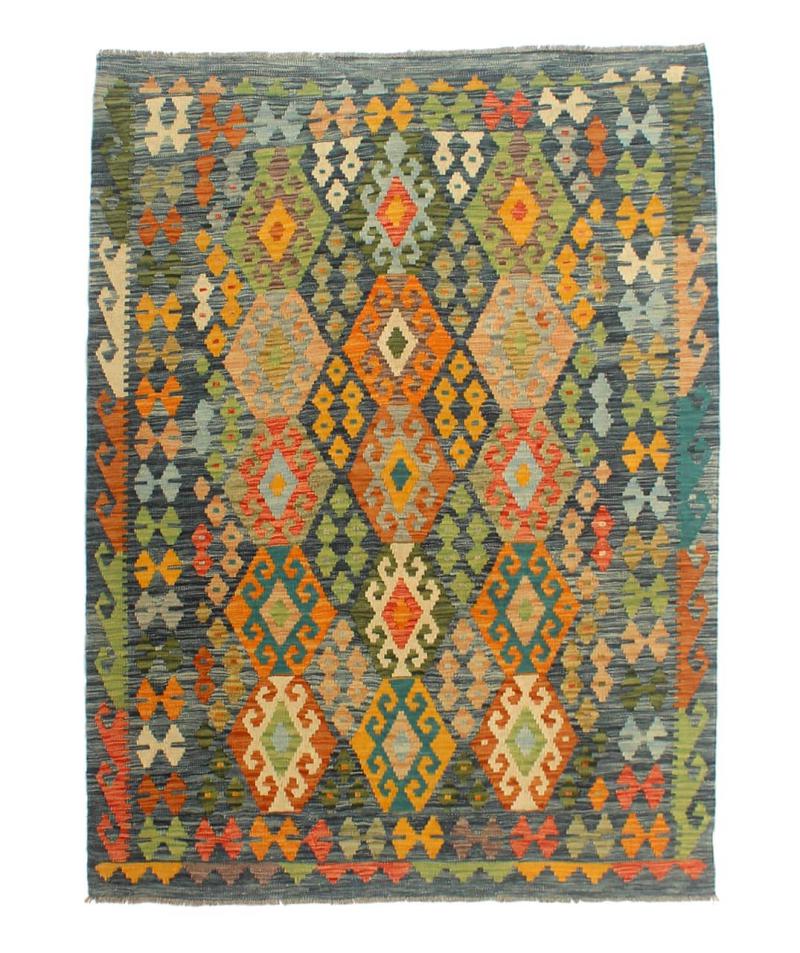 Afghan rug Kilim Afghan 6'5"x5'2" 6'5"x5'2", Persian Rug Woven by hand