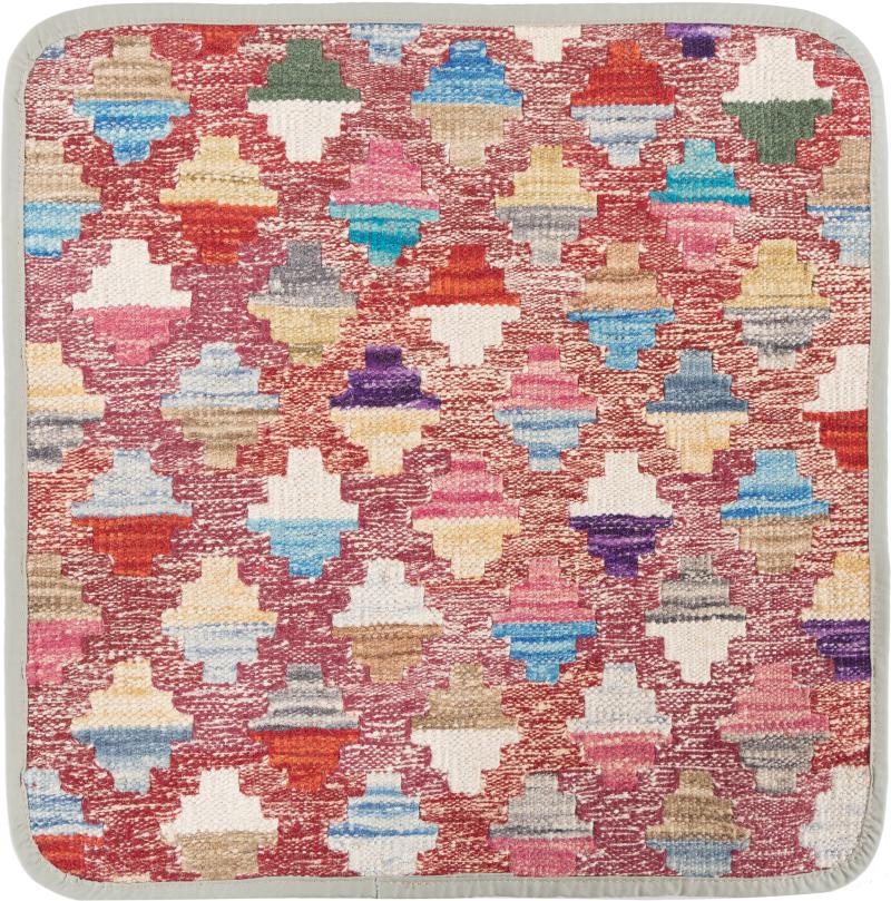 Afghan rug Kilim Afghan Cushion Cover 45x45 45x45, Persian Rug Knotted by hand