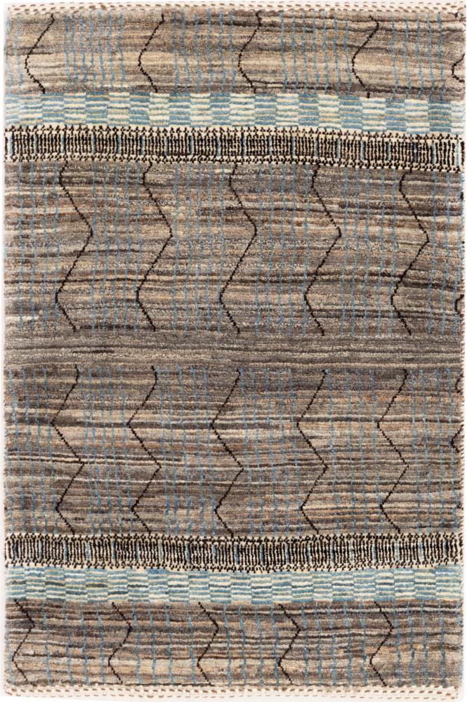 Tapete persa Persa Gabbeh Loribaft Tabiibaft 89x59 89x59, Tapete persa Atado à mão