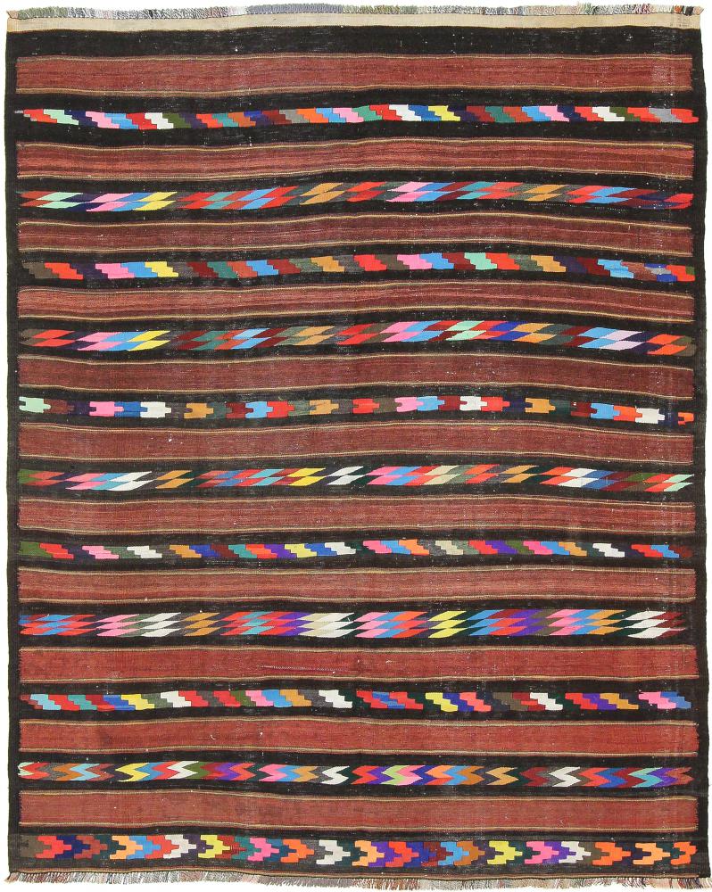 Persisk tæppe Kelim Fars 203x165 203x165, Persisk tæppe Håndvævet