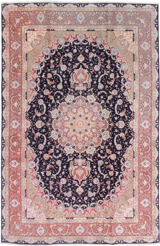 Tapete persa Tabriz 50Raj Fio de Seda 299x197 299x197, Tapete persa Atado à mão