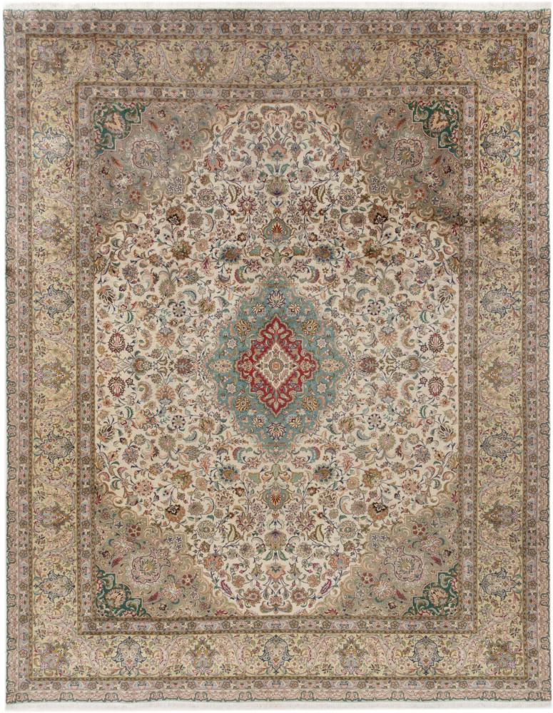 Tapete persa Tabriz 50Raj 12'7"x9'11" 12'7"x9'11", Tapete persa Atado à mão