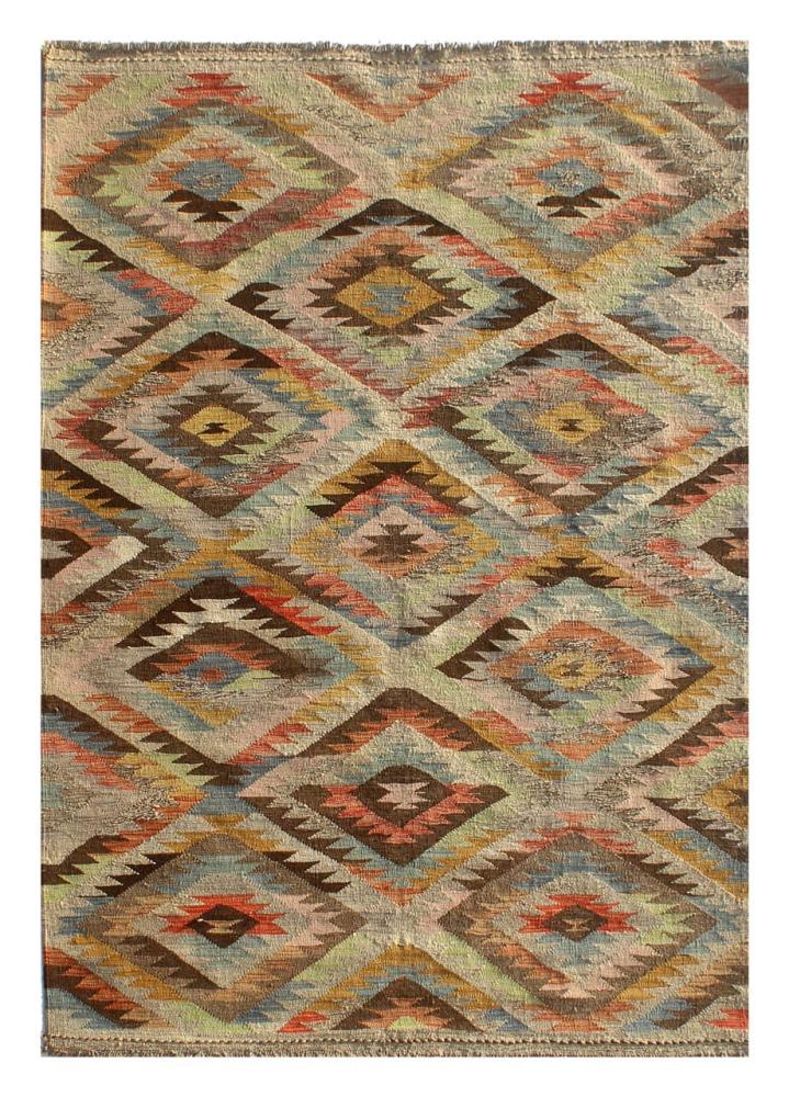 Afghan rug Kilim Afghan Heritage 7'0"x4'10" 7'0"x4'10", Persian Rug Woven by hand
