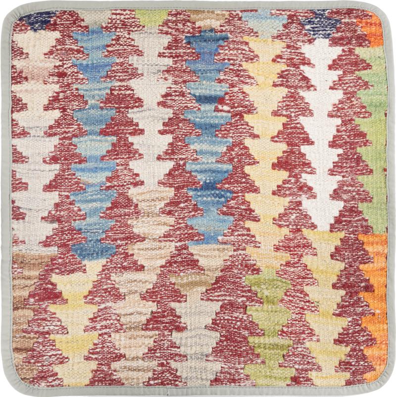 Afghan rug Kilim Afghan Cushion Cover 45x45 45x45, Persian Rug Knotted by hand