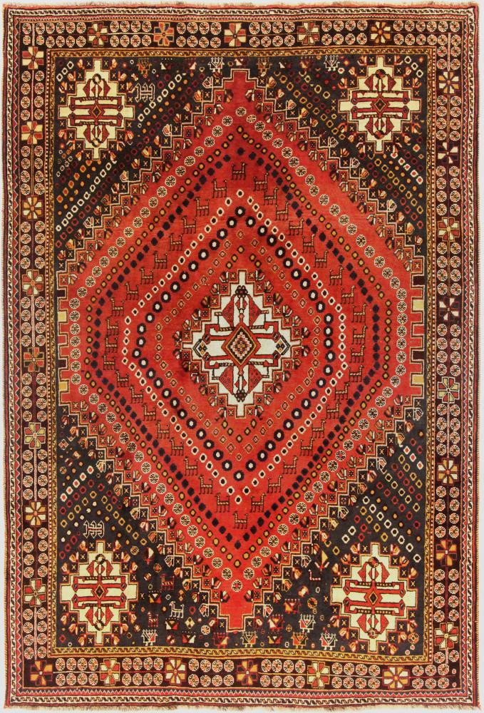 Persisk tæppe Ghashghai 255x172 255x172, Persisk tæppe Knyttet i hånden