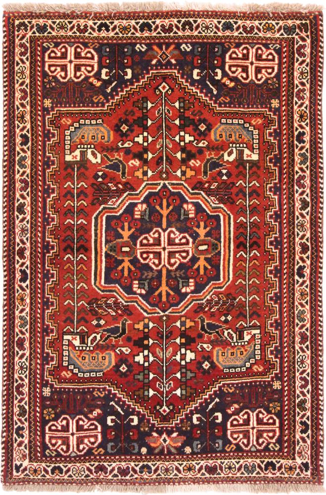 Persisk tæppe Shiraz 154x106 154x106, Persisk tæppe Knyttet i hånden