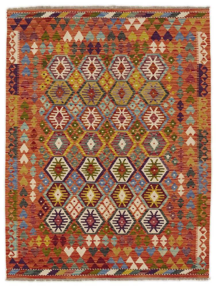 Afghaans tapijt Kilim Afghan 202x152 202x152, Perzisch tapijt Handgeweven