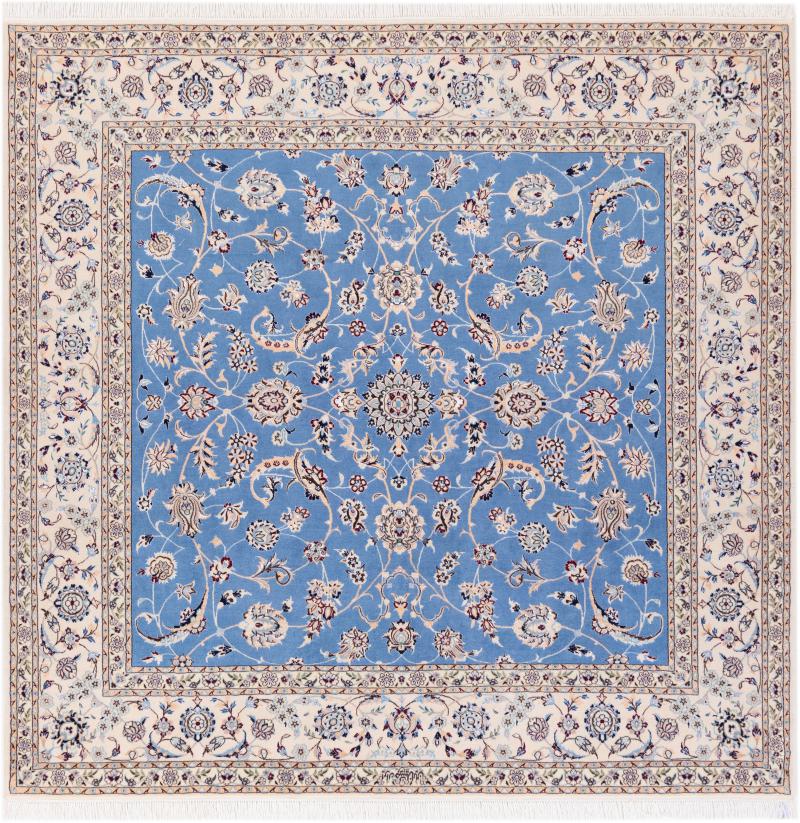 Tapis persan Naïn 6La 206x210 206x210, Tapis persan Noué à la main