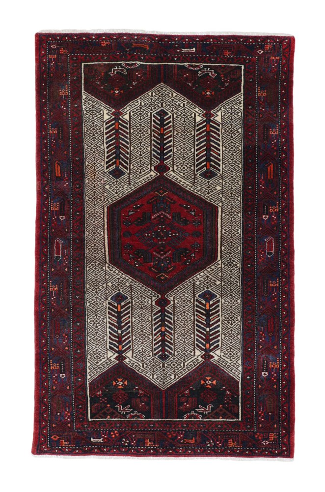 Tapis persan Khamseh 224x139 224x139, Tapis persan Noué à la main