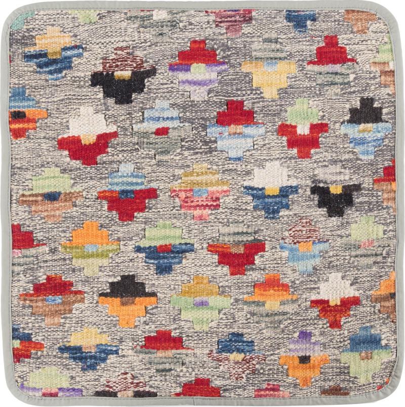 Afghan rug Kilim Afghan Cushion Cover 45x45 45x45, Persian Rug Knotted by hand
