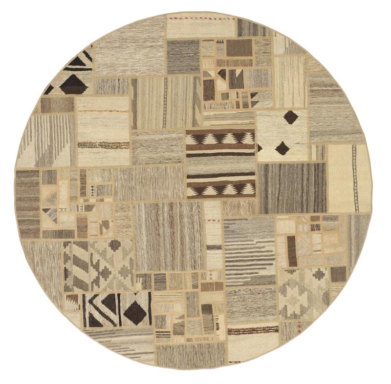 Persisk tæppe Kelim Patchwork 199x199 199x199, Persisk tæppe Håndvævet